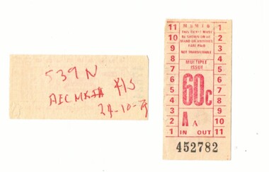 Set of 12  MMTB  60c tickets