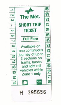 Short Trip ticket, full fare