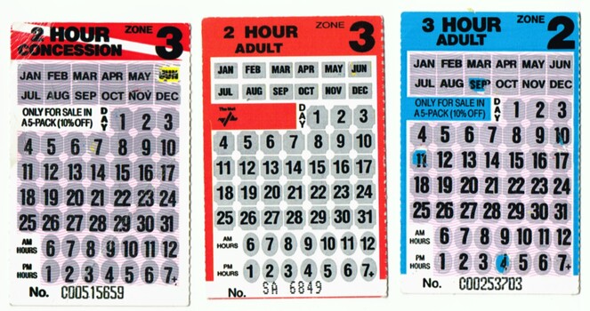 Set of four Scratch type tickets
