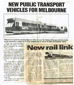 "New Public Transport Vehicles for Melbourne", "New Rail Link"