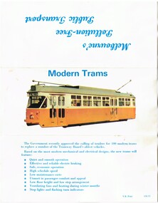 "Melbourne's Pollution Free Public Transport", "Modern Trams"