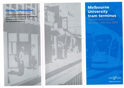 "Melbourne University tram terminus - reconstruction project - January - February 2005"