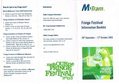 "Fringe Festival Information Booklet"