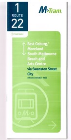 Set of 21 M>Tram timetables,