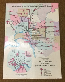 "Tram Routes showing destination numbers"