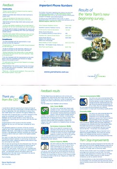 "Results of the Yarra Tram's new beginning survey"
