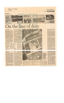 "On the line of duty"