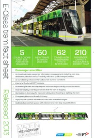 "E Class Tram fact sheet"