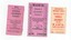 Set of three MMTB or MTA single journey tickets