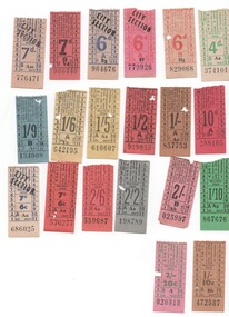 Set of twenty MMTB paper tickets.