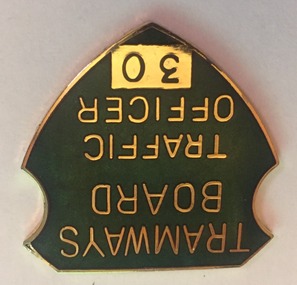 Functional object - Badge, Melbourne & Metropolitan Tramways Board (MMTB), c1970