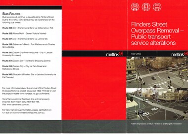 "Flinders Street Overpass Removal - Public transport service alterations"