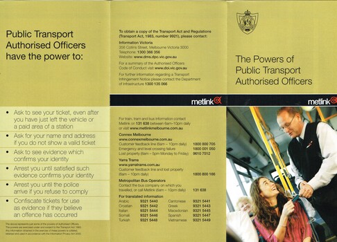 "The Powers of Public Transport Authorised Officers"