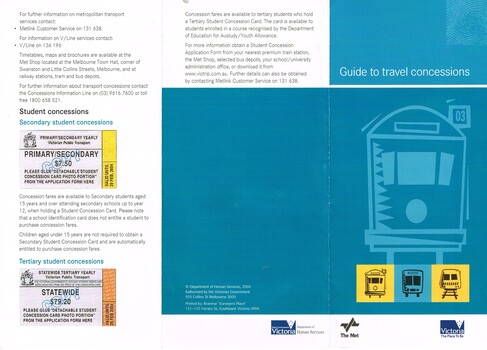 "Guide to travel concessions"