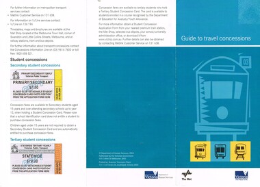 "Guide to travel concessions"