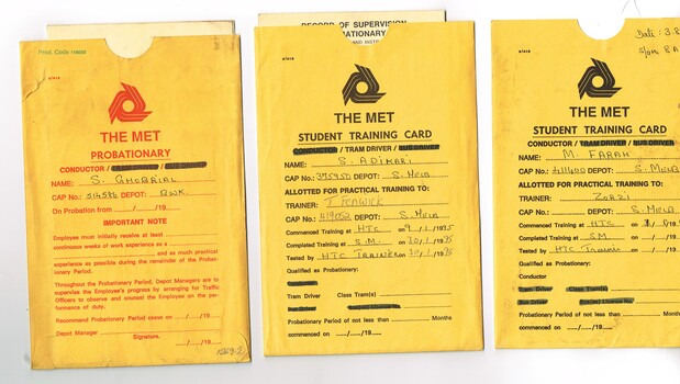 "The Met Student Training Card"