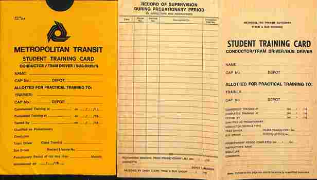 "The Met Student Training Card"