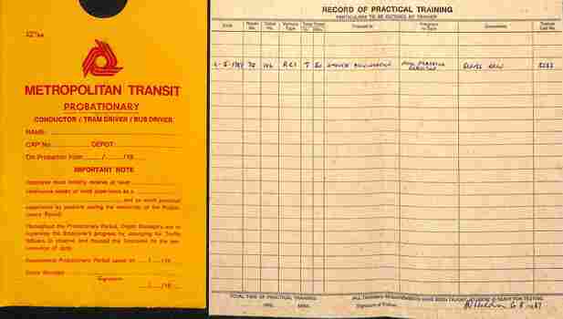 "The Met Student Training Card"