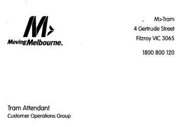 Document - Business card, M>Tram, National Express, c2001