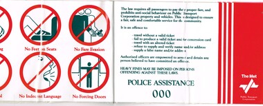 Sign - Adhesive label, The Met, mid 1990's