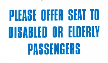 Sign - Adhesive label, 1980's?