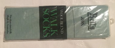 Socks - pair of Bell's Wool blend green Walk Socks