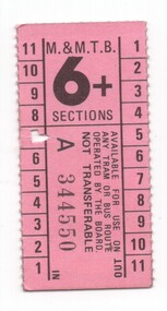 Prepaid MMTB ticket for use on MMTB, for 6+ sections