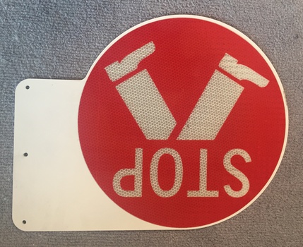 tramcar stop sign - door