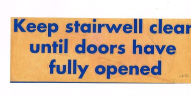 Sign - Adhesive label, Yarra Trams, c2000