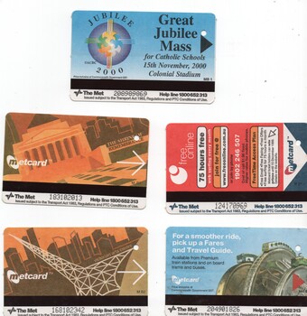Set of five Metcard tickets