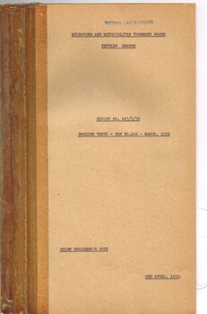 "Braking Tests - car 140 - March 1952"