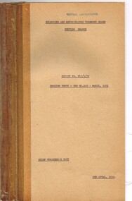 "Braking Tests - car 140 - March 1952"