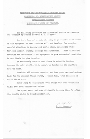 "Electrical Faults on Tramcars"