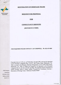 "Request for Proposal for Consultancy Services (Reference 95085)"