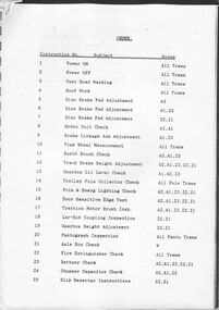 "MTA Tram Maintenance Instructions - Version 1.0, May 1988"