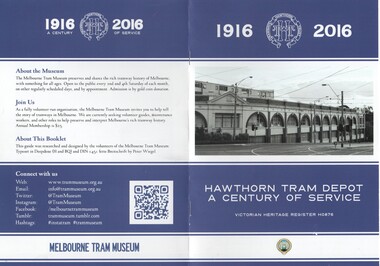 "Hawthorn Tram Depot a Century of Service"