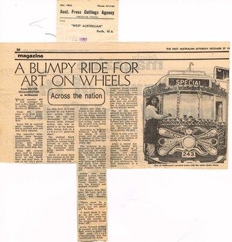"A bumpy ride for Art on Wheels"