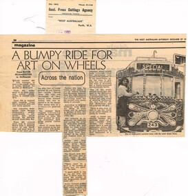 "A bumpy ride for Art on Wheels"