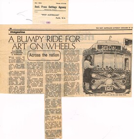 "A bumpy ride for Art on Wheels"