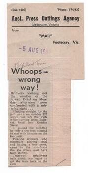 "Whoops - wrong way"