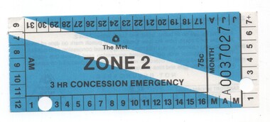 Zone 2, 3 hour concession emergency ticket