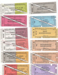 Set of  18 The Met Neighbourhood tickets