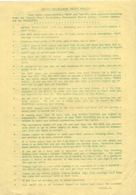 "South Melbourne Depot Policy"