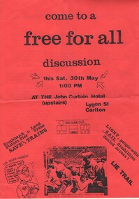 "come to a free for all discussion"