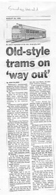"old-style trams on way out"