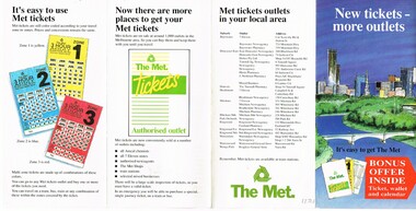 "New tickets more outlets",  Get the new Met Tickets all around town"