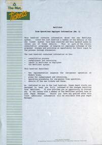 "MetTicket Tram Operations Employee Information (No. 2)" - first sheet
