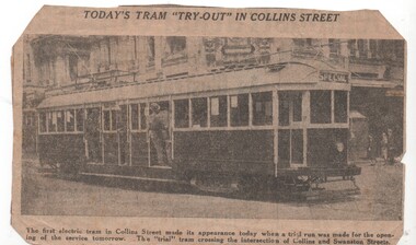 Today's tram tryout in Collins St