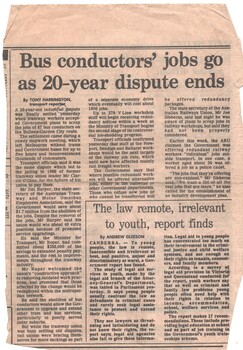 "Bus conductors' jobs to go as 20-year dispute ends"