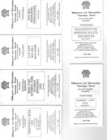 Set of 12 MMTB Bus timetables
